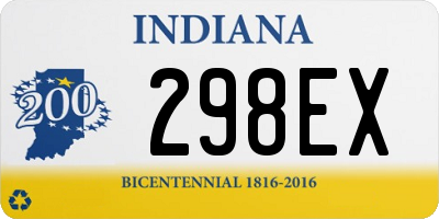 IN license plate 298EX