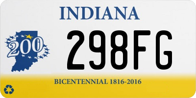 IN license plate 298FG