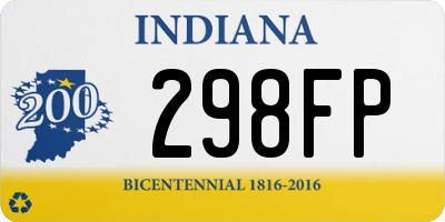 IN license plate 298FP