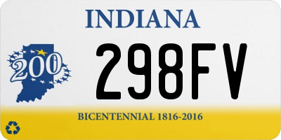 IN license plate 298FV