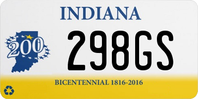 IN license plate 298GS