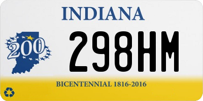 IN license plate 298HM