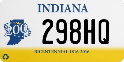 IN license plate 298HQ