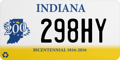 IN license plate 298HY