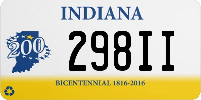 IN license plate 298II