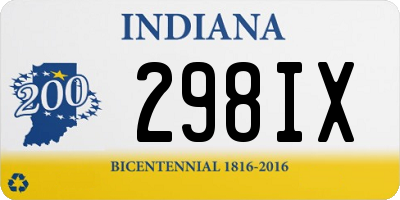 IN license plate 298IX