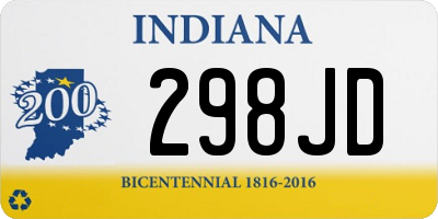 IN license plate 298JD