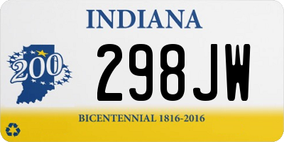 IN license plate 298JW