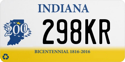 IN license plate 298KR