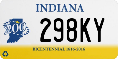 IN license plate 298KY