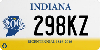 IN license plate 298KZ