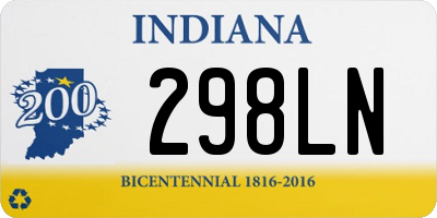 IN license plate 298LN