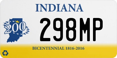 IN license plate 298MP