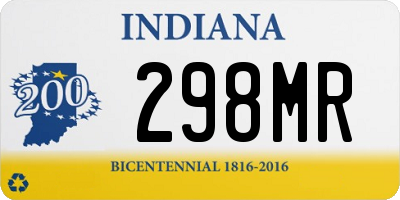 IN license plate 298MR