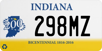 IN license plate 298MZ