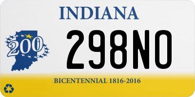 IN license plate 298NO