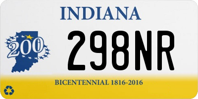 IN license plate 298NR