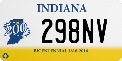 IN license plate 298NV