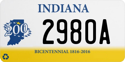 IN license plate 298OA