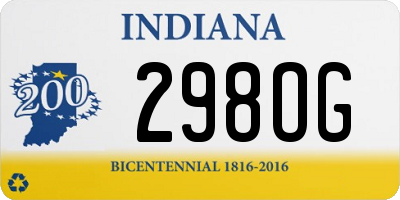 IN license plate 298OG