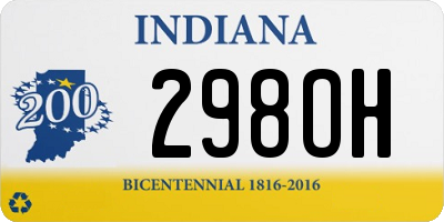 IN license plate 298OH