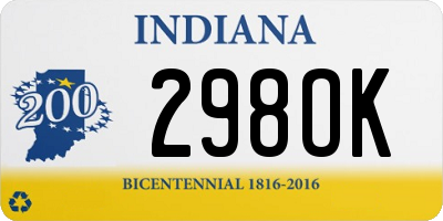 IN license plate 298OK