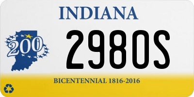 IN license plate 298OS