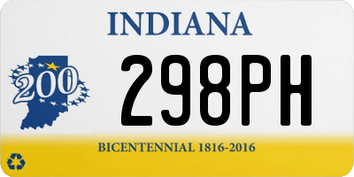 IN license plate 298PH