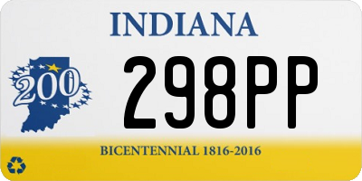 IN license plate 298PP