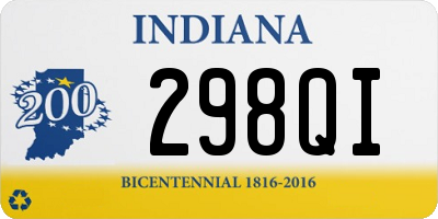 IN license plate 298QI