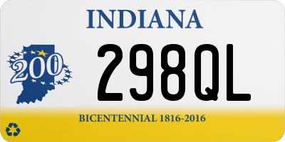 IN license plate 298QL