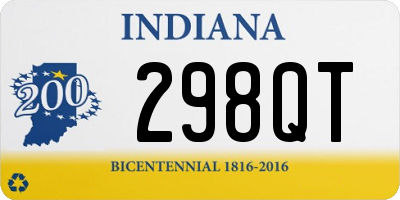 IN license plate 298QT