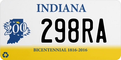 IN license plate 298RA