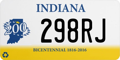 IN license plate 298RJ