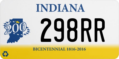 IN license plate 298RR