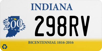 IN license plate 298RV