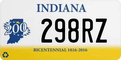 IN license plate 298RZ