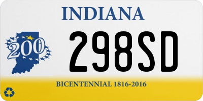 IN license plate 298SD