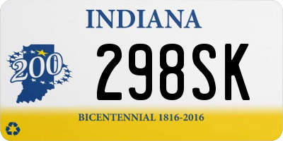 IN license plate 298SK