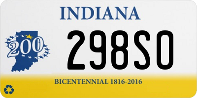 IN license plate 298SO