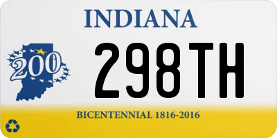 IN license plate 298TH