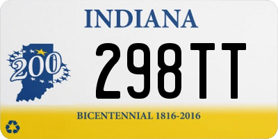 IN license plate 298TT