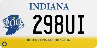 IN license plate 298UI