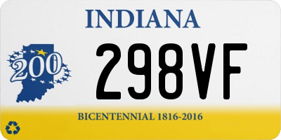 IN license plate 298VF