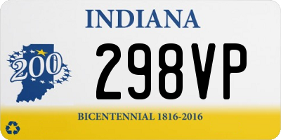 IN license plate 298VP