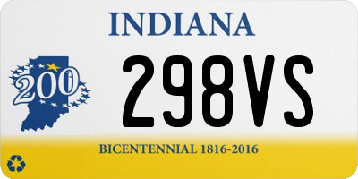 IN license plate 298VS