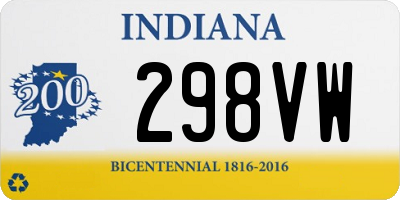 IN license plate 298VW