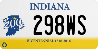 IN license plate 298WS