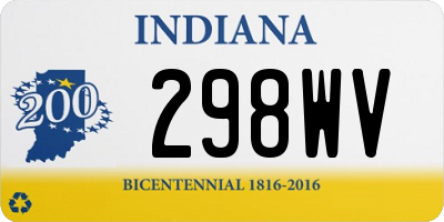 IN license plate 298WV