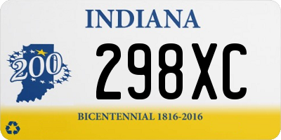 IN license plate 298XC